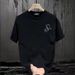 Handsome And Trendy Pure Cotton Short Sleeved T-shirt For Men's American High Street Personality, Versatile Loose Round_viptrois.com