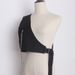 New dark concave shape one-shoulder vest women's fashion chain loose and versatile black fashionable waistcoat personalized vest_viptrois.com