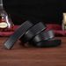 Men's Automatic Buckle Headless Belt Belt Body PVC Litchi Grain Belt Buckleless Automatic Belt Business Belt_viptrois.com
