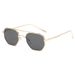 Men's Sunglasses New Double Beam Small Frame Sunglasses Men And Women Gradient Color Sunglasses Metal Sunglasses S24015_viptrois.com