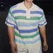 Men's Clothing Color Striped Hollow Short Sleeved Polo Shirt Men And Women Summer Beach Vacation T Shirt_viptrois.com