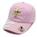 Children's flower baseball pink size children's pure cotton material cute sweet cool duckbill cap_viptrois.com