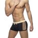 UXH Men's Solid Color Sexy Side Print Boxer Tight Simple Beach Sports Four-Corner Swim Trunks_viptrois.com