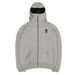 Zip Up Hoodie With Unique Design Double Zipper On Top And Bottom, Featuring A New Eye-catching Minimalist Embroidered_viptrois.com