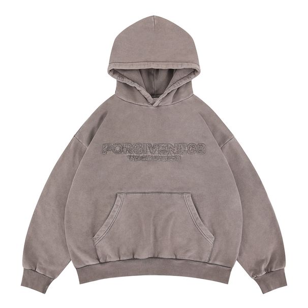 2026 Autumn And Winter New American Style Tassel E‘mbroidered Letter Simple Versatile Hooded_viptrois.com
