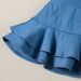 European And American Fashion Girls Star Mesh Long Sleeve Top + Camisole + Denim Pleated Skirt Three Piece Set_viptrois.com