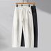 Relaxed Fit Denim Pants – Vintage Washed Straight-Leg Jeans For Men (Black/Grey, 100% Cotton, Adjustable Drawstring Waist, Unisex Streetwear)_viptrois.com