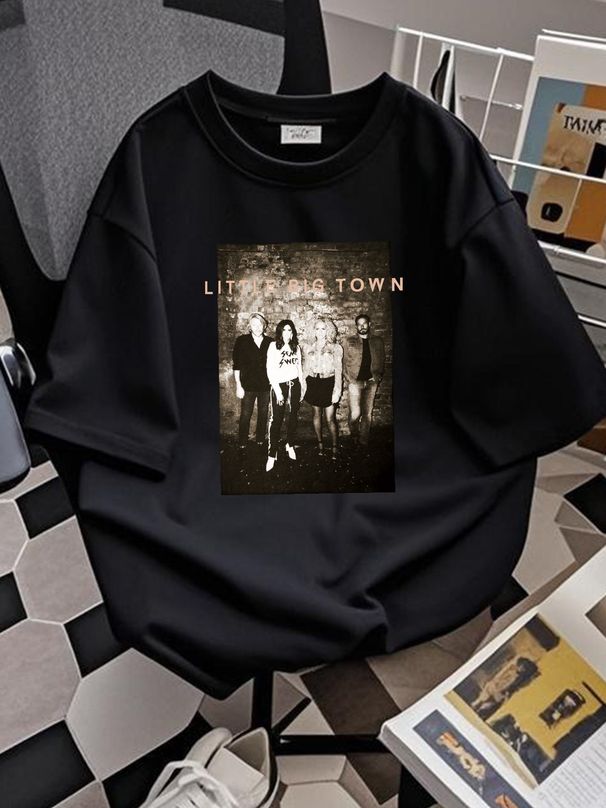 Little Big Town - Black Shirt - M. Versatile Slightly Summer Stretched Graphic Casual Soft Unisex Comfortable Homme Fashion Stylish_viptrois.com