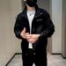 TikTok Hot-Selling Jacket For Men, Stand Collar Slim Fit Social Guy High-End Feel Coat 2024 Trendy Men's Autumn Winter_viptrois.com