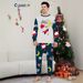 Christmas Santa letter Snowflake Christmas Family suit printed homewear pajamas_viptrois.com