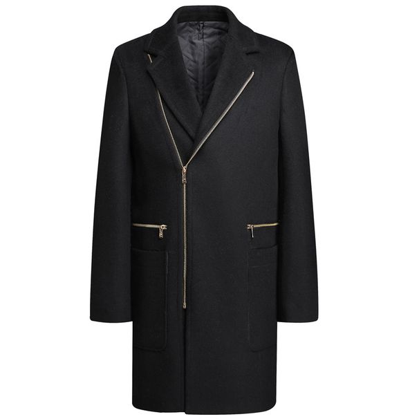 1 2024 New Autumn Winter Wool Coat Mid-Length Thickened Zipper Fashion Jacket Men's Cross-Border Exclusive_viptrois.com