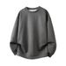 Men's Clothing Solid Color Suede Round Neck Sweatshirt Jacket Men's Solid Color Suede Fleece Pullover Hoodie Casual Loose Fit Big Size Sweatshirt_viptrois.com