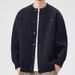 Pure High-End Knitted Cardigan For Men With Baseball Collar 2024 Spring And Autumn New Lazy Style Men's Sweater Jacket Loose_viptrois.com