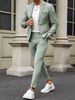 Men's Clothing Simple Solid Color European Style Slim Button Suit Long Sleeve Jacket Trousers Two Piece Suit WL008+MR7_viptrois.com