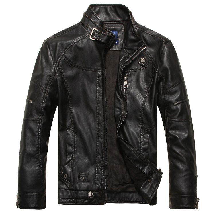 Men’s Genuine Leather Jacket – Classic Biker Style (Brown, Black, Earthy Yellow, M-5XL)_viptrois.com