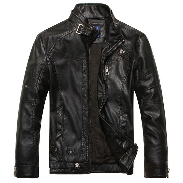 Men’s Genuine Leather Jacket – Classic Biker Style (Brown, Black, Earthy Yellow, M-5XL)_viptrois.com
