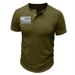 European And American Men's Casual Button-down Short-sleeved Henley Shirt, Cross-border Outdoor Sports T-shirt Men's Military Tactical Shirt_viptrois.com