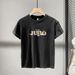 2025 Summer New Fashion Letter Printing Trend Versatile Short-sleeved T-shirt Men's Trendy Versatile Half-sleeved Bottoming Shirt_viptrois.com