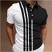 2025d Summer 3D Digital Print Commuter Youth Men's Zipper Casual Polo Shirt Top_viptrois.com