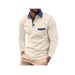 Pulse 2025 Spring Autumn New European And American Cross-Border With Pocket Men's Turn-Down Collar Long Sleeve Polo_viptrois.com