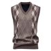Men's Clothing Pullover Fashion Casual Sweater Men's Slim Fit V-Neck Fleece-Lined Knit Vest - Stylish Casual Pullover Sweater For Everyday Wear_viptrois.com
