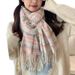 New autumn winter shawl cashmere solid color scarf for women, warm and thick, extra long gift_viptrois.com