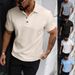 Men's Style Jacquard Shirt – Classic Collar, Relaxed Fit, Breathable Short Sleeves For Spring & Summer_viptrois.com