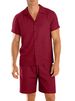 Men's Casual Button-Up Short Sleeve Shirt & Drawstring Shorts Set – Breathable Summer Beach & Office Wear (Lightweight Travel Outfit)_viptrois.com
