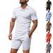 Men's Clothing British Burke Shirt Short Sleeved Shorts Casual Slim Sports Quick Drying POLO Suit_viptrois.com