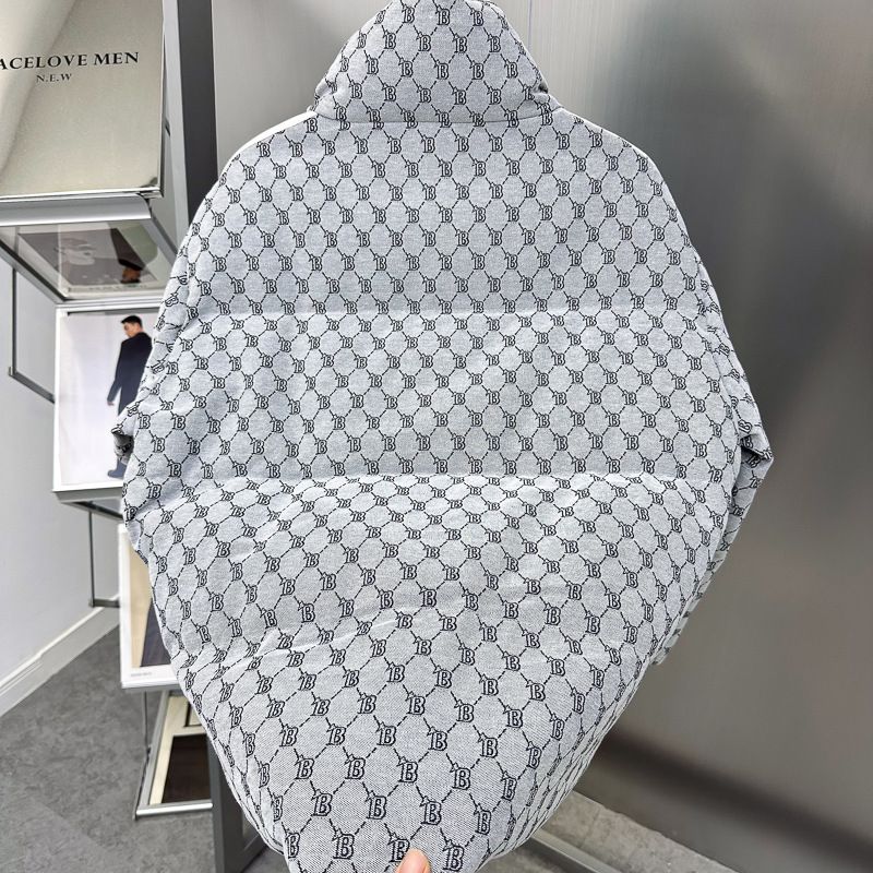 Men's Clothing Men's winter new down letter jacquard stand collar down jacket bread down jacket men_viptrois.com