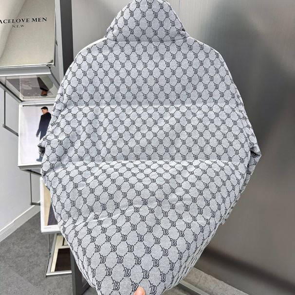 Men's Clothing Men's winter new down letter jacquard stand collar down jacket bread down jacket men_viptrois.com