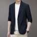 Men's Clothing Men's Ice Silk Suit 2025 Spring And Autumn New Men's Middle Aged Business Casual Seamless Sunscreen Suit Jacket_viptrois.com