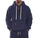 Europe, America, Autumn And Winter Fleece Sweater Hooded Men's Pullover Sports And Leisure Heavy Sweater Jacket Men_viptrois.com