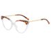 Leopard Print Anti Blue Light Flat Glasses Full Frame Cat Eye Glasses Fashion Street Shooting Face Showing Small Glasses Frame_viptrois.com