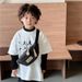 Kids Crossbody Bag - Boys' Letter Print Waist Pack & Chest Bag, Stylish Mini Backpack For Outdoor (Wallet Pouch)_viptrois.com