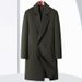 British-Style Wool Blend Coat For Men – Mid-Length Single-Breasted Overcoat With Quilted Options (170-195, Olive/Charcoal/Navy/Black)_viptrois.com