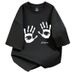 Men's Loose Fit Heavyweight Short Sleeve T-Shirt Summer Casual Trendy Versatile Letter Print Top For American Style_viptrois.com