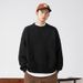 Monochrome Man- Heavyweight Thick Knit Ribbed Texture Sweater For Men, Autumn And Winter Basic Solid Color Loose Round Neck Knitted_viptrois.com