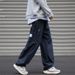 Japanese Functional Splicing Slacks Men's Spring And Autumn Loose Straight Base Cityboy Wide-leg Cargo Trousers Men_viptrois.com