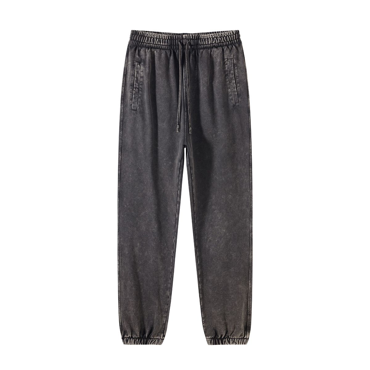 Men's Loose Fit Washed Cotton Cargo Pants With Batik Dyeing - Streetwear Casual Trousers (420g, Mid Waist, Regular Thickness, Available In S-XXL)_viptrois.com