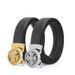 Belt men's alloy cowhide automatic rotating buckle belt for young and middle-aged casual versatile pants belt manufacturer wholesale direct sales_viptrois.com