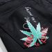 High Street Trendy Men's Stretch Slim Fit Jeans 3D Printed Black With Skull Graffiti Mid Rise Trousers_viptrois.com