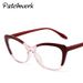 Women's Glasses New TR Anti Blue Light Glasses Personality Hip Hop Contrast Glasses Frame Fashionable And Simple Cat Eye Flat Glasses_viptrois.com