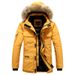 Men's Clothing new 2024 business men's cotton coat large size youth winter cotton coat fur collar hooded jacket_viptrois.com