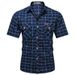 Men's Clothing Youth Loose Short Sleeved Shirts Section Solid Color Casual Shirts_viptrois.com