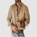 Men's Clothing Men's Solid Color Lapel Button Down Shirt Urban Casual Versatile Top For Men For Formal & Casual_viptrois.com