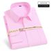 Pulse Pulse Men's Long Sleeve White Business Solid Color Cotton Breathable Shirt For Young And Middle-aged Professional Wear Formal_viptrois.com