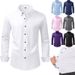 Men's Clothing hot selling four sided stretch shirt men's long sleeved solid color men's shirt free ironing formal wear hot selling shirt_viptrois.com