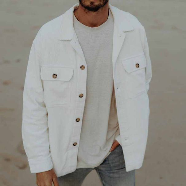 2025 Hot Sale New Corduroy Fashion Tooling Jacket Casual Jacket Vintage Double Pocket Versatile Shirt Men_viptrois.com
