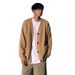 Autumn Winter Cardigan Knitted Sweater Men's Jacket Deep V-Neck Solid Color Loose Lazy Style_viptrois.com
